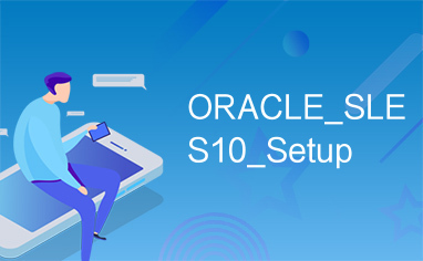 ORACLE_SLES10_Setup