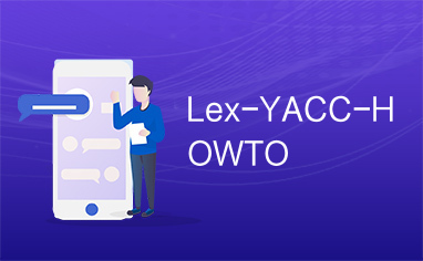 Lex-YACC-HOWTO