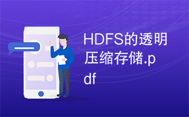 HDFS的透明压缩存储.pdf