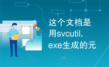 这个文档是用svcutil.exe生成的元数据