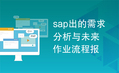 sap出的需求分析与未来作业流程报告