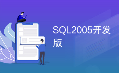 SQL2005开发版