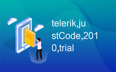 telerik,justCode,2010,trial