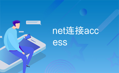 net连接access