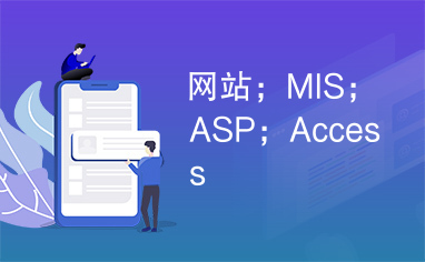 网站；MIS；ASP；Access