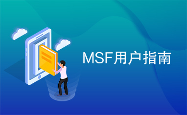 MSF用户指南